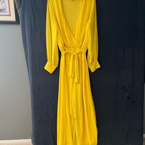 Miss Avenue Vibrant Yellow Long Sleeve Jumpsuit